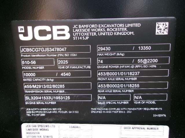 2025 JCB 510-56 Picture 42 2025 JCB 510-56-42