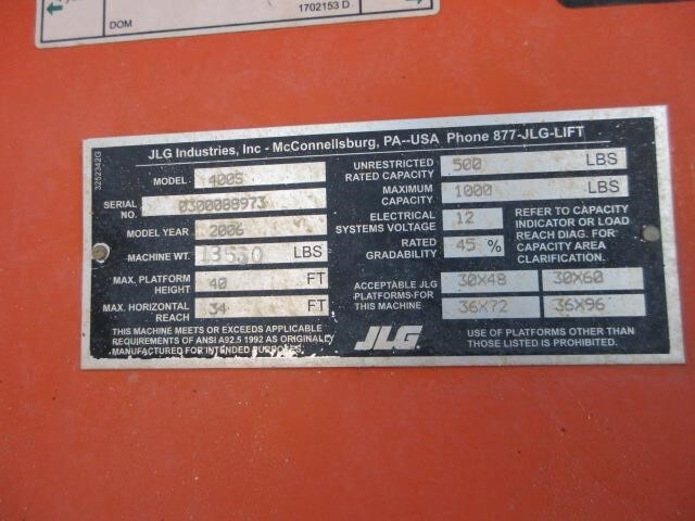 2006 JLG 400S-21