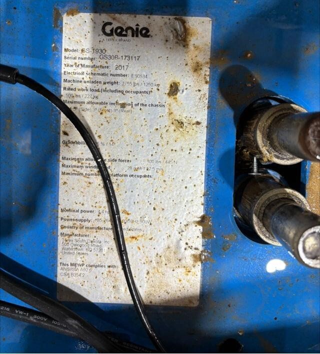 2017 Genie GS-1930-11