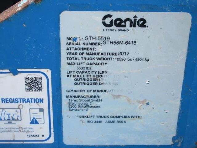2017 Genie GTH-5519-23