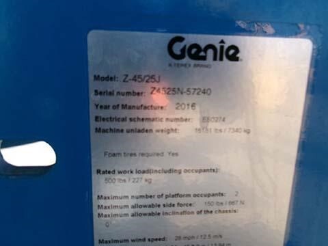 2016 Genie Z-45/25J DC-17