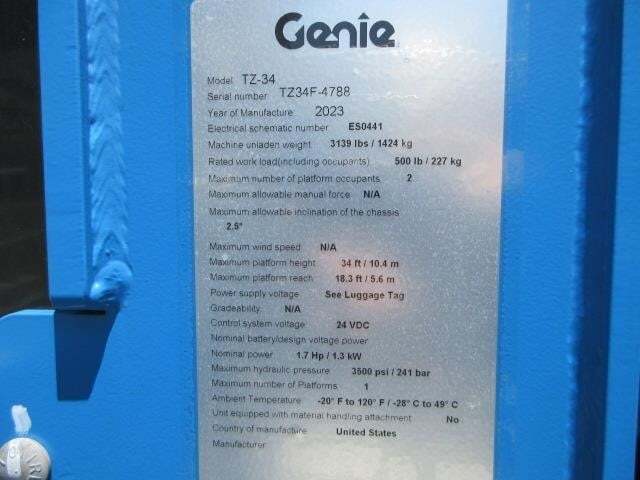 2023 Genie TZ-34/20-22