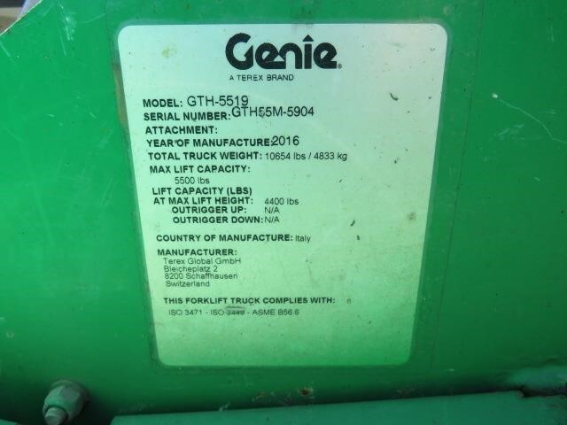 2016 Genie GTH-5519-24