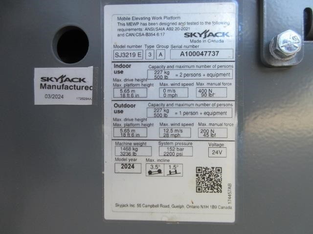 2024 Skyjack SJ3219E-28