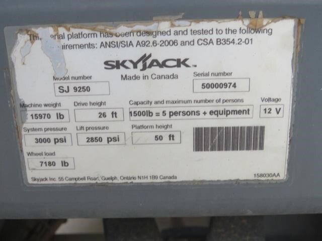 2013 Skyjack SJ9250 RT-24