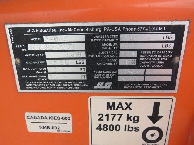 2018 JLG 340AJ-18