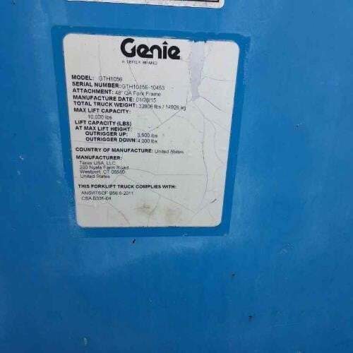 2015 Genie GTH-1056-15