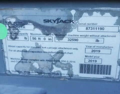 2019 Skyjack SJ1056 TH-8