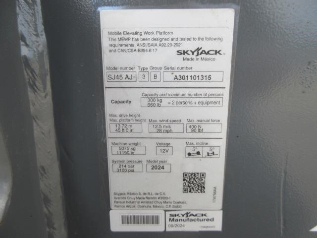 2024 Skyjack SJ45 AJ-30