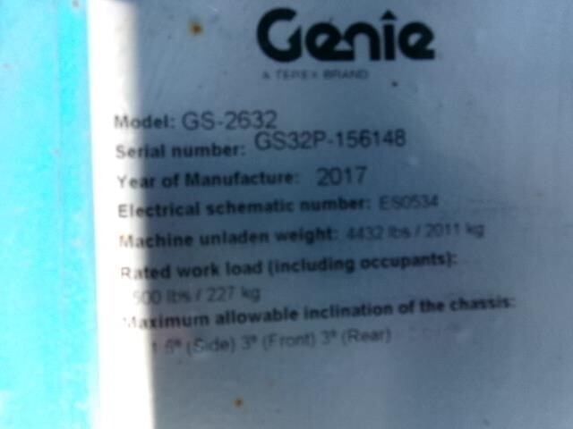 2017 Genie GS-2632-12