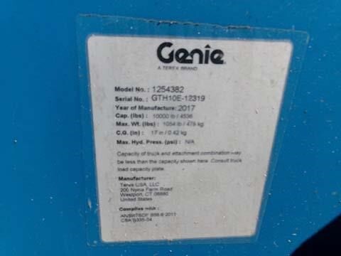 2017 Genie GTH-1056-25