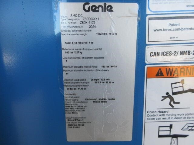 2025 Genie Z-60 DC-27