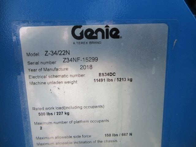 2018 Genie Z-34/22 N-25