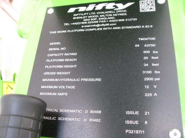 2025 Niftylift TM34T-26