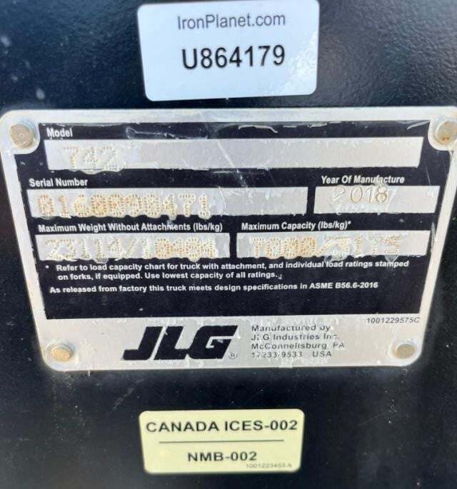 2018 JLG 742-17