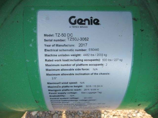 2017 Genie TZ-50-20