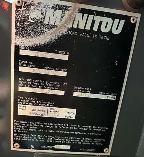 2013 Manitou MTA 12042-23