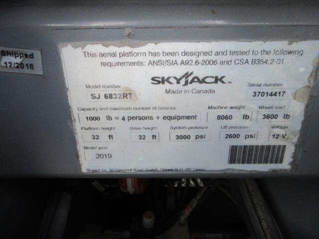 2019 Skyjack SJ-6832RT-17