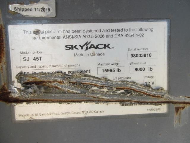 2019 Skyjack SJ45 T-17