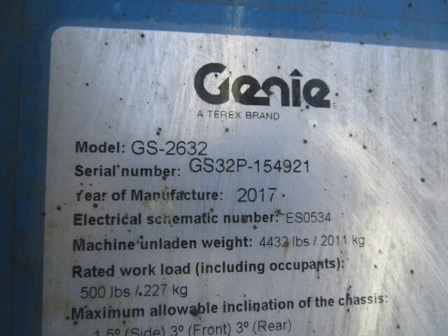 2017 Genie GS-2632-12