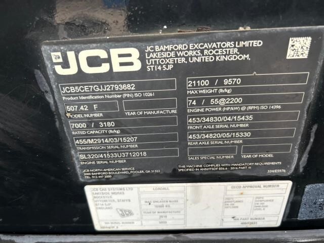 2019 JCB 507-42-6