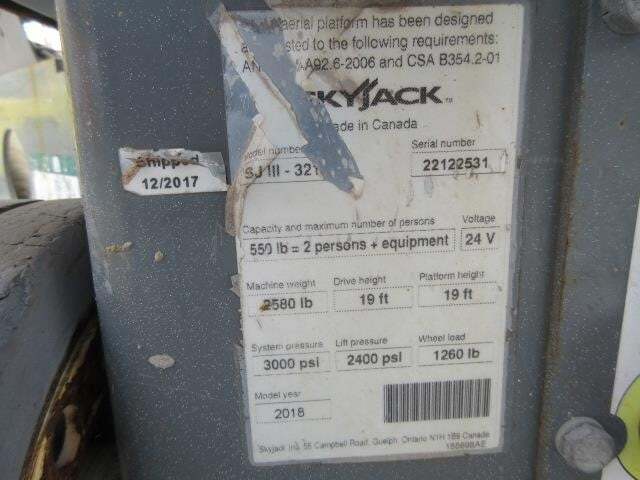 2018 Skyjack SJ3219-14