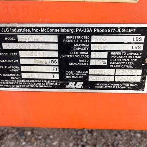 2013 JLG 600AJ-17