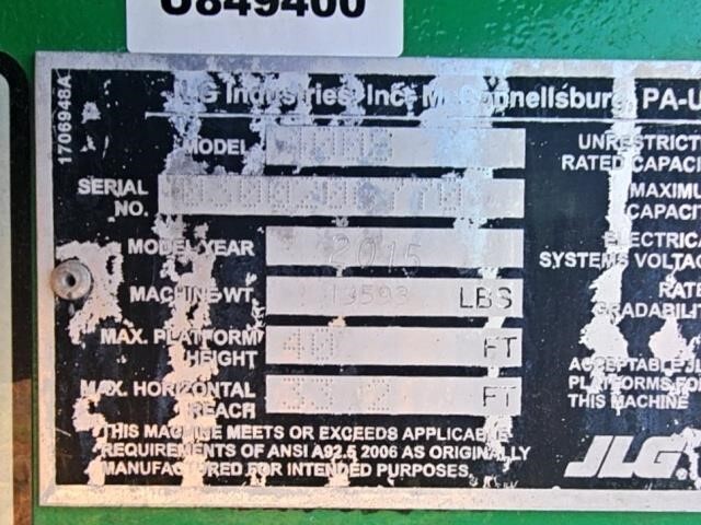 2015 JLG 400S-25