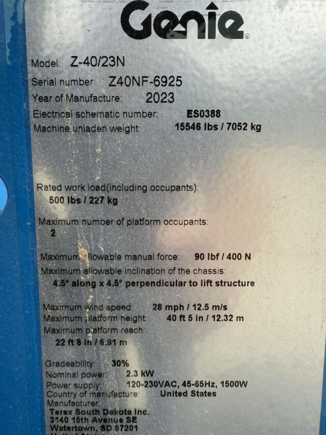 2023 Genie Z-40/23 N-9