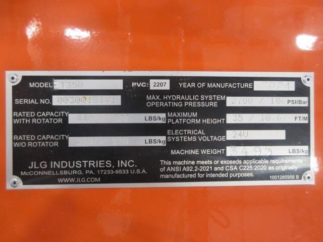 2024 JLG ET350-27