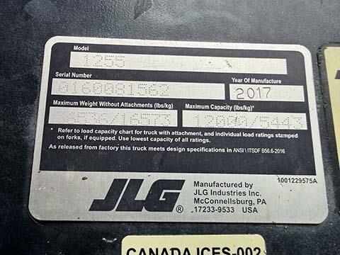 2017 JLG 1255-30