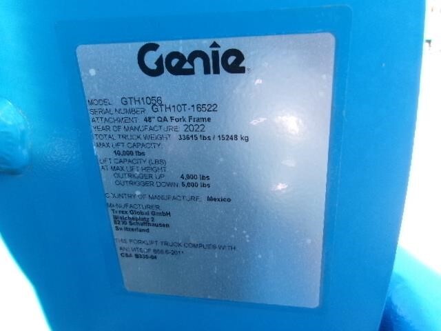 2022 Genie GTH-1056-24