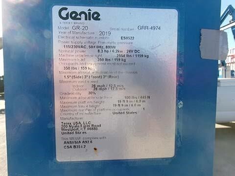 2019 Genie GR-20-11