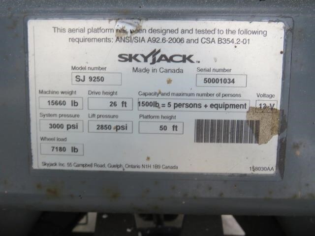 2013 Skyjack SJ9250 RT-17