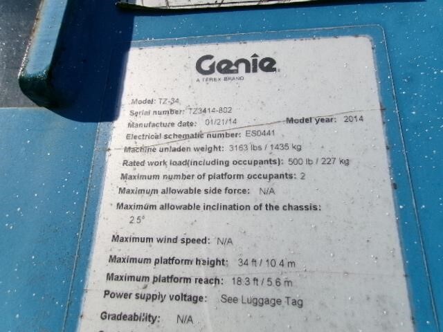 2014 Genie TZ-34/20-21