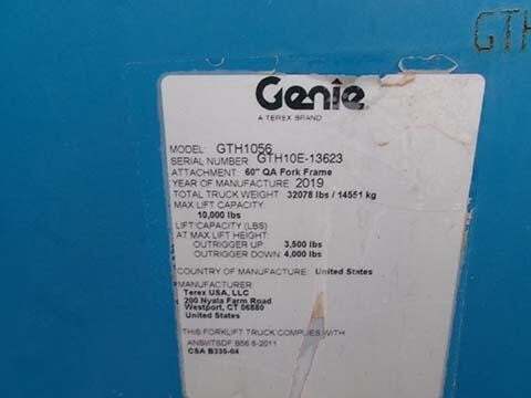 2019 Genie GTH-1056-26