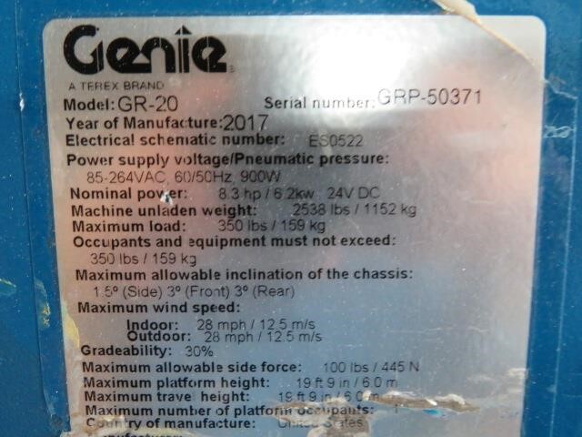 2017 Genie GR-20-21