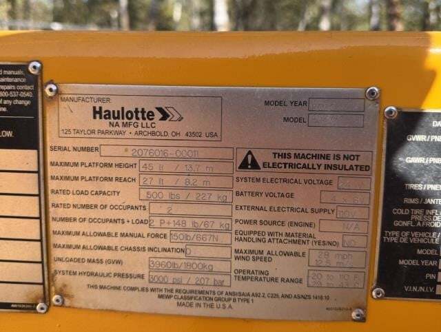 2020 Haulotte 4527A-6