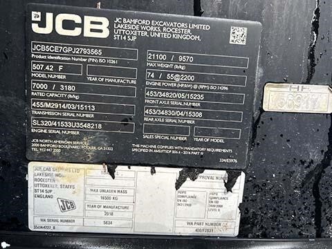 2019 JCB 507-42-6