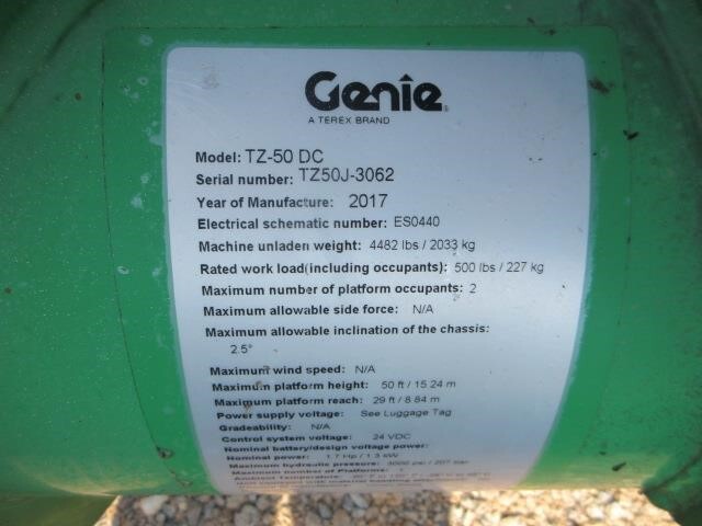2017 Genie TZ-50-20