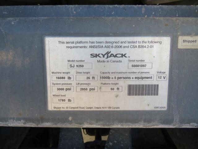 2013 Skyjack SJ9250 RT-17