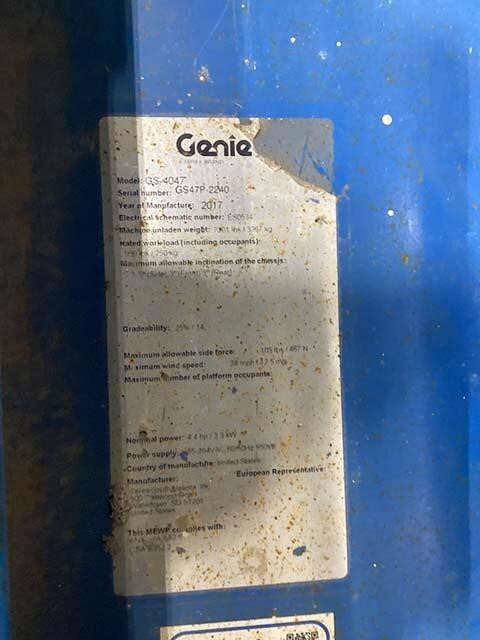 2017 Genie GS-4047-11