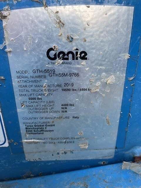 2019 Genie GTH-5519-17
