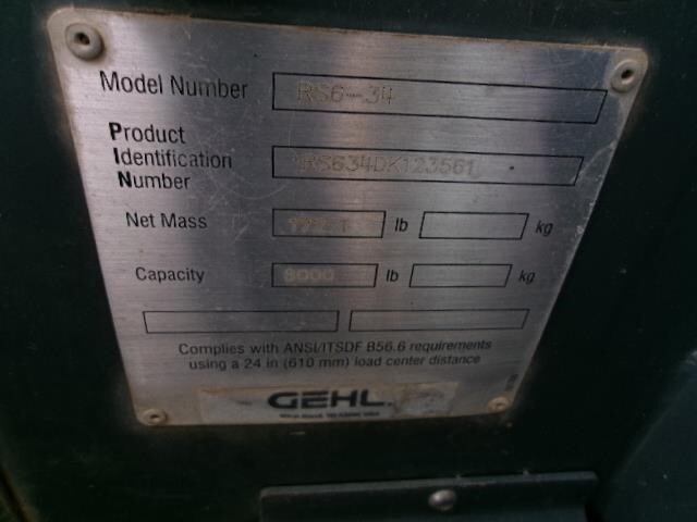 2018 Gehl RS6-34 GEN:3-22