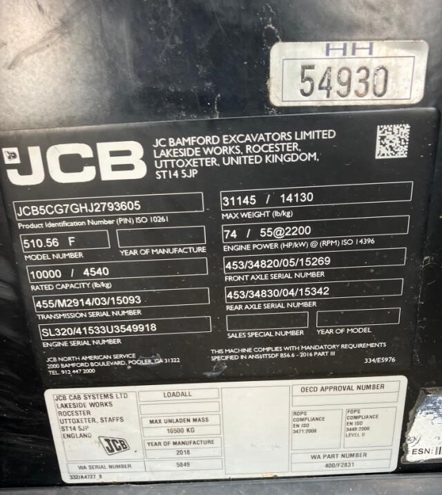 2019 JCB 510-56-6