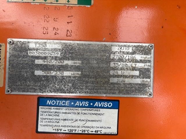 2018 JLG T350-14