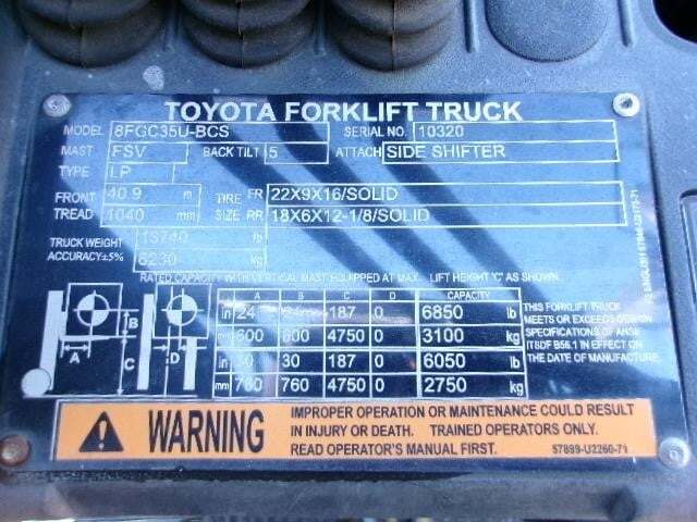 2014 Toyota 8FGC35U-BCS-24