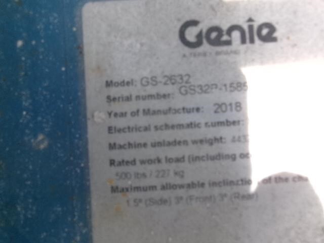 2018 Genie GS-2632-13