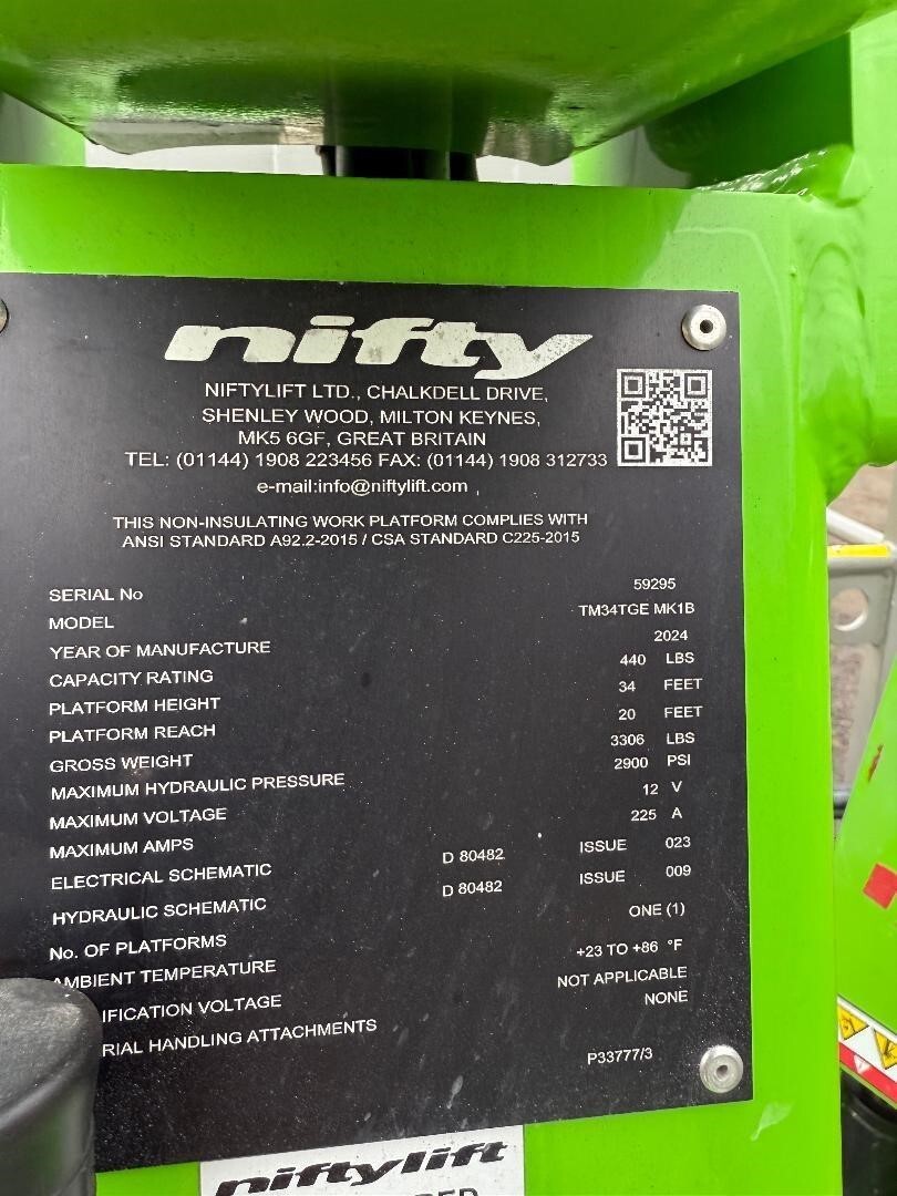 2024 Niftylift TM34T-8