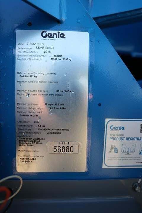 2018 Genie Z-30/20N RJ-37